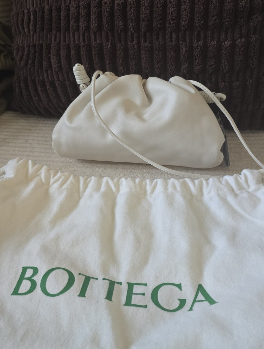 Bottega Veneta Mini Pouch in White.